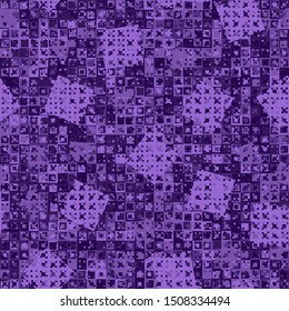 Seamless pattern. Fun camouflage made up of multicolored squares. Bright colours.