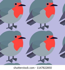 Seamless pattern with funny birds