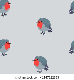 Seamless pattern with funny birds