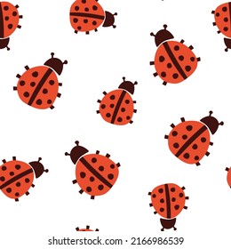 Seamless pattern with  funny bugs scandinavian style. Modern insectsr texture .Vector modern background