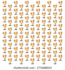 seamless pattern with funny cartoon characters