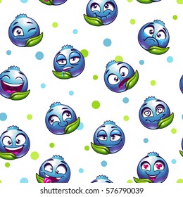 Seamless pattern with funny cartoon characters. Vector texture.