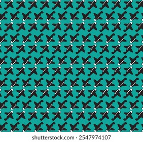 Seamless pattern with funny cartoon planes