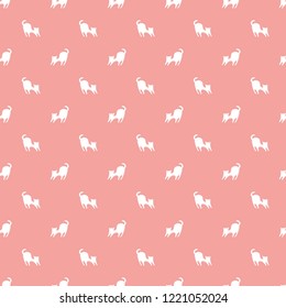Seamless pattern with funny cats