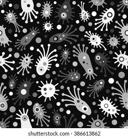 seamless pattern with funny creatures