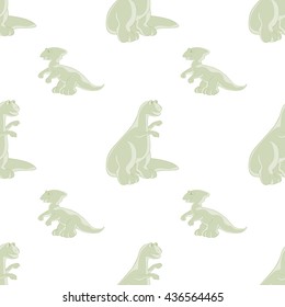 Seamless pattern. Funny dinosaurs
