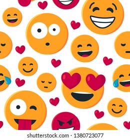 Valentines Day Smiley Emoji Heart Love Stock Vector (Royalty Free ...