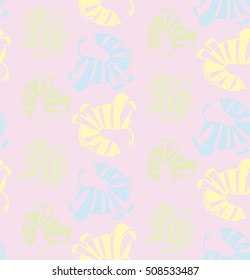 seamless pattern of funny zebras