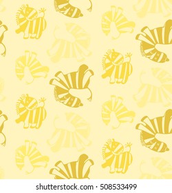 seamless pattern of funny zebras