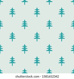 Seamless pattern with fur tree. Happy New Year 2020. Merry Christmas!
