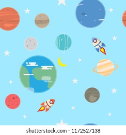 seamless pattern of galaxy space 