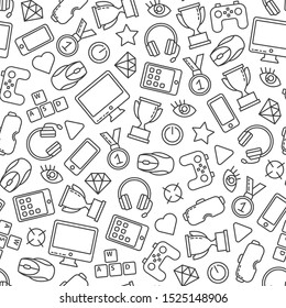 seamless pattern with game icons