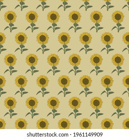 Girasol de jardín sin foco en verano