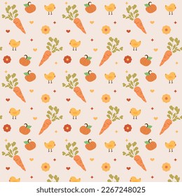 Seamless pattern garden vector packing