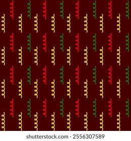 seamless pattern with a garland of different colors, vertical stripe 