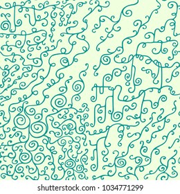 Seamless pattern with garlands. Thin lines are chaotically intertwined on a light background. Drawing with a pen or a marker.