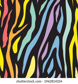 Seamless pattern with gay rainbow heart. LGBT pride symbol. Design element for fabric, banner, wallpaper or gift wrap. vector illustration