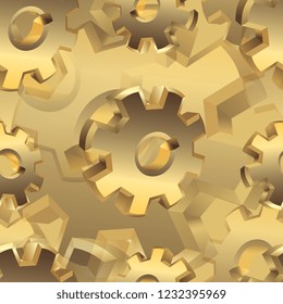 Seamless pattern of gear wheels of different size. Creative design for websites and business