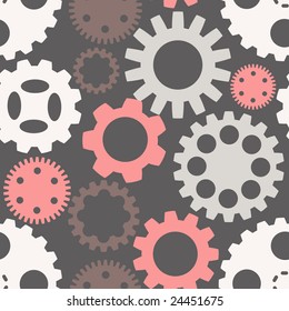 Seamless pattern with gears