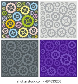 Seamless pattern of gears