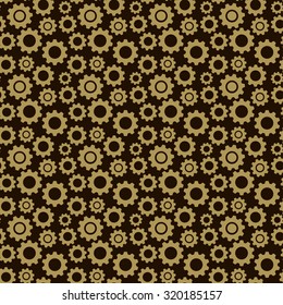 Seamless pattern with gears or cogwheels