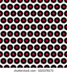 Seamless pattern of gears for textiles and much more