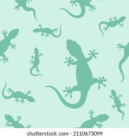Seamless pattern with gecko lizards. Design for fabric, curtain, background, carpet, wallpaper, clothing, wrapping, Batik, fabric,Vector illustration
