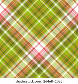 Patrón sin costuras en suaves colores verdes y escarlata para cuadros, tela, textiles, ropa, mantel y otras cosas. Imagen de Vector. 2.