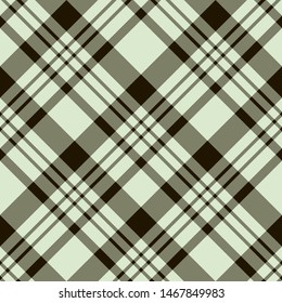 Seamless pattern in gentle light green, grey and black colors for plaid, fabric, textile, clothes, tablecloth and other things. Vector image. 2
