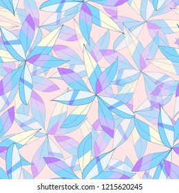 Seamless pattern gentle purple, lilac flowers. Romantic mood, evening walk, sunset. Morning sunrise The effect of a kaleidoscope. Printing on fabric, scrapbooking.