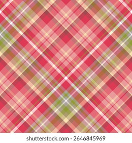 Seamless pattern in gentle scarlet, green and gray colors for plaid, fabric, textile, clothes, tablecloth and other things. Vector image. 2