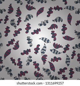 Seamless pattern Gentle, spring on blue, white and black colors. Watercolor painting. Vector illustration.