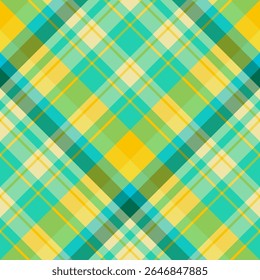Seamless pattern in gentle yellow, green and blue colors for plaid, fabric, textile, clothes, tablecloth and other things. Vector image. 2