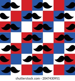 Seamless pattern of gentlemen mustaches wallpaper