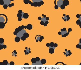 Seamless pattern geomatric leopard background. Leopard pattern design, vector illustration background 
