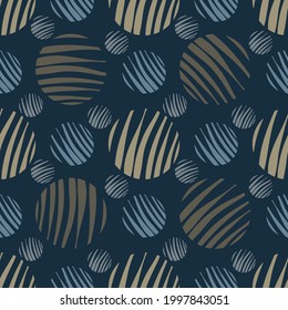 Seamless pattern geomatric on navy blue background.pattern design, vector illustration background