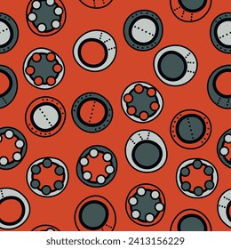 Seamless pattern with geometric aboriginal ornament. Ethnic tribal rounded color background. Afican, australian motiph. Dots painting. Vector illustration, template design for cloth, card, fabric.