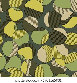 Padrão contínuo com ornamento aborígine geométrico. Fundo étnico tribal de cor arredondada. Africano, motifo australiano. Pintura de pontos. Ilustração vetorial, design de modelo para tecido, cartão, tecido.