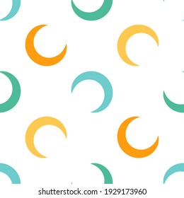 Seamless pattern geometric abstract. Moon