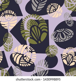 Seamless pattern with geometric abstract pattern.Vector image Can be used for textile, stationary, backgrounds and wallpaper.