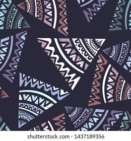 Seamless pattern with geometric abstract pattern.Vector image Can be used for textile, stationary, backgrounds and wallpaper.