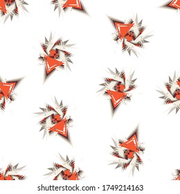 Seamless pattern with geometric and abstract shapes. Texture can be used for backgrounds, textile, gift wrapping. Vector illustration.
