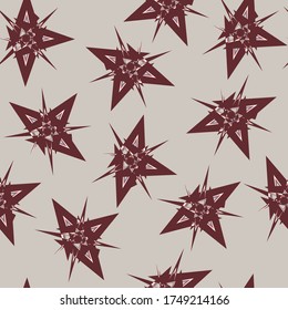 Seamless pattern with geometric and abstract shapes. Texture can be used for backgrounds, textile, gift wrapping. Vector illustration.
