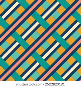 Seamless Pattern Geometric Abstract Texture Vector Illustration Wallpaper Background