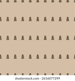 Seamless pattern. Geometric abstract texture. Brown and beige colors. Polygonal mosaic style. Vector illustration.