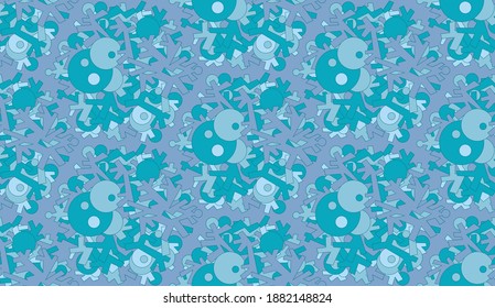 Seamless pattern. Geometric abstraction depicting frosty patterns.