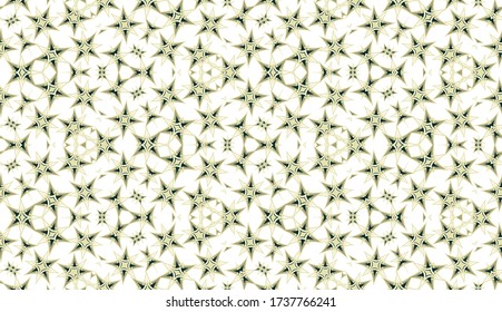 Nahtloses Muster. Geometrische Abstraktion auf weißem Hintergrund. Farbkaleidoskop. Nützlich als Gestaltungselement für Textur und künstlerische Kompositionen.