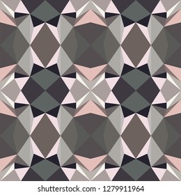 Seamless pattern. Geometric abstraction. Triangles in pastel colors