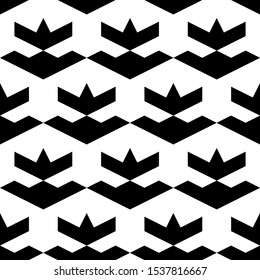 Seamless pattern. Geometric backdrop. Diamonds, curves, shapes wallpaper. Rhombuses, chevrons, figures ornament. Ethnic motif. Digital paper, textile print, web design, abstract background. Vector.