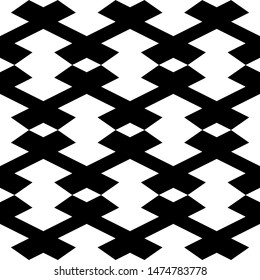 Seamless pattern. Geometric backdrop. Rhombuses, figures ornament. Simple shapes background. Ethnic wallpaper. Polygons motif. Digital paper, textile print, web design, abstract. Vector artwork.